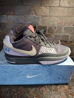 Nike JA 1 Personal Touch Basketball Low-Top Sneakers in Iron Grey/Lilac Bloom